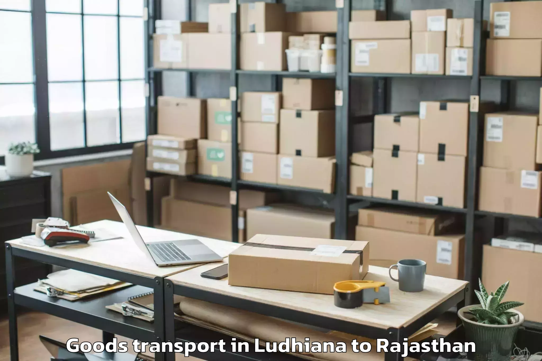 Book Your Ludhiana to Falna Goods Transport Today